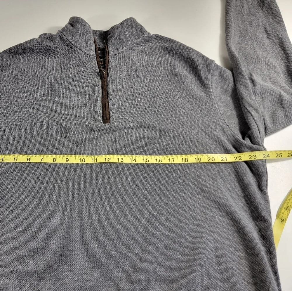 Jos. A. Bank Reserve Traditional Fit grey Cotton 1/4 Zip Sweater Men’s L EUC